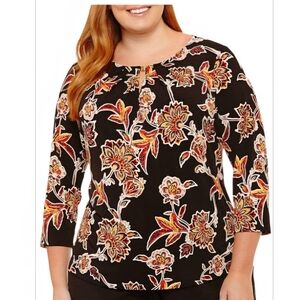 Liz Claiborne Orange Fitted Blouse